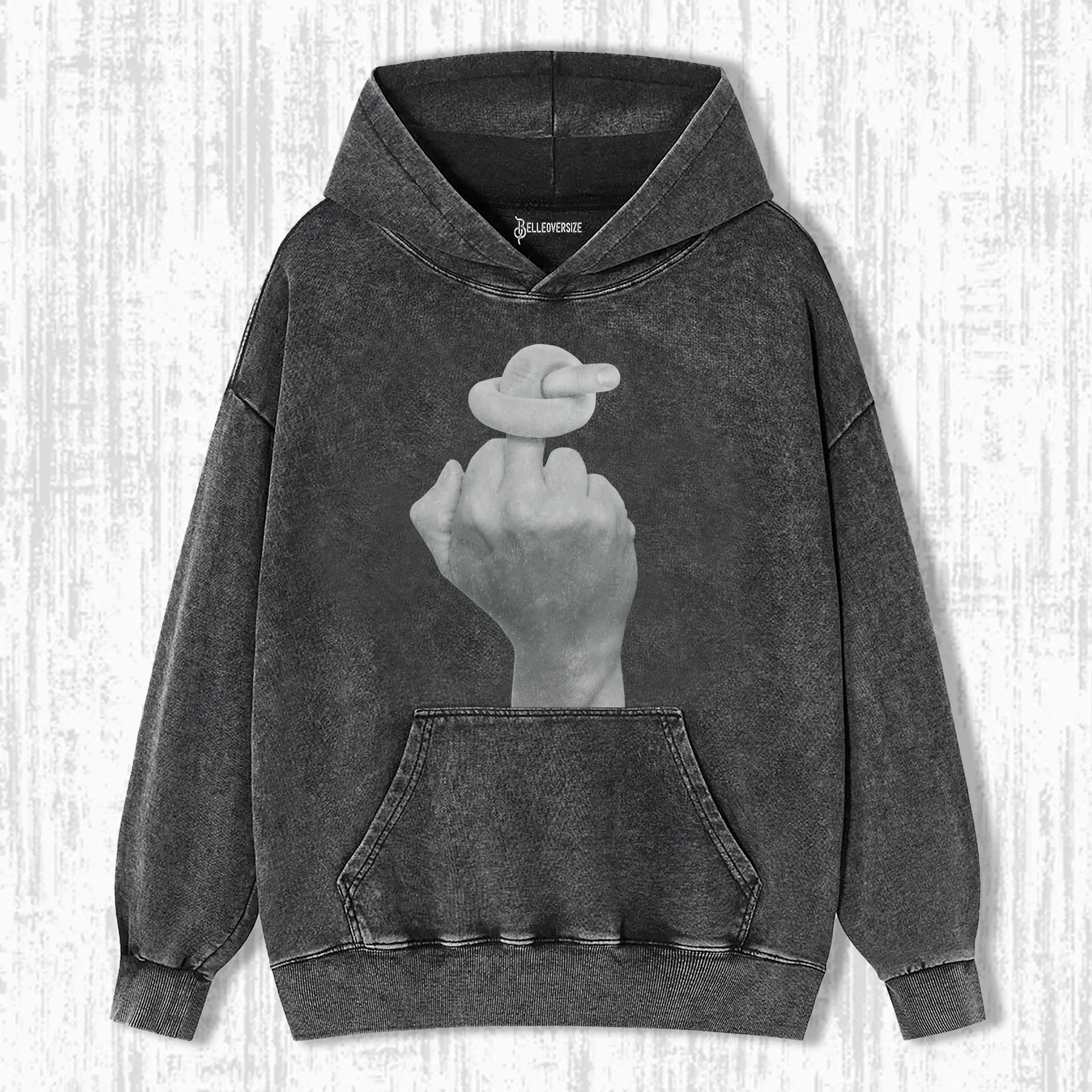 KNOTTED MIDDLE FINGER  HOODIE 